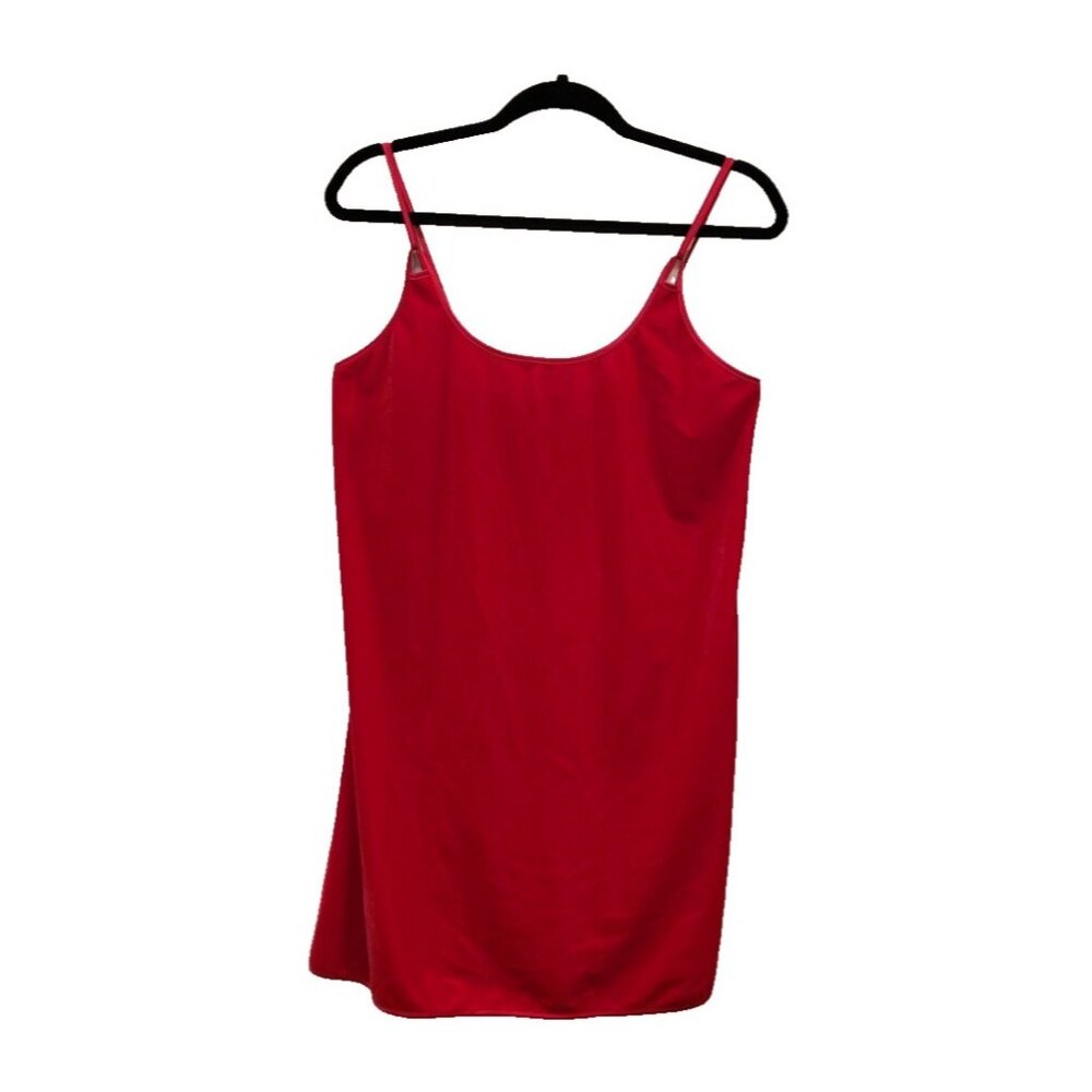 Vintage California Miss Velvet Mini Slip Dress Red Medium Spaghetti‎ Strap